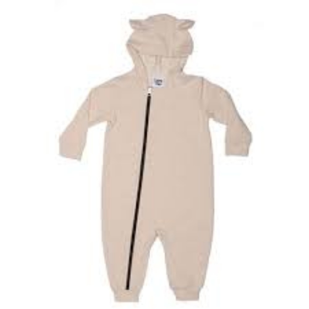 NWT Unisex Cream Hooded Playsuit with Bear Ears